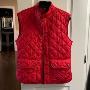 Barbour Red Quilted Vest